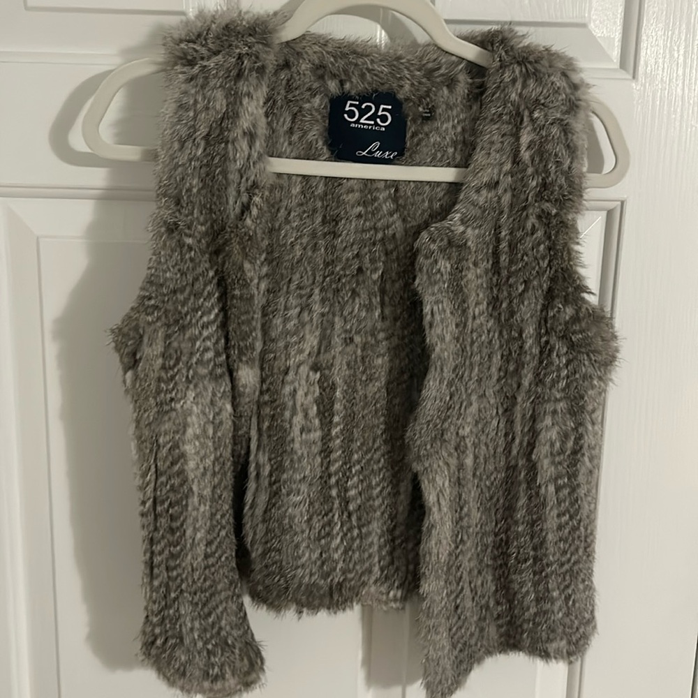 525 America rabbit fur vest size XS
